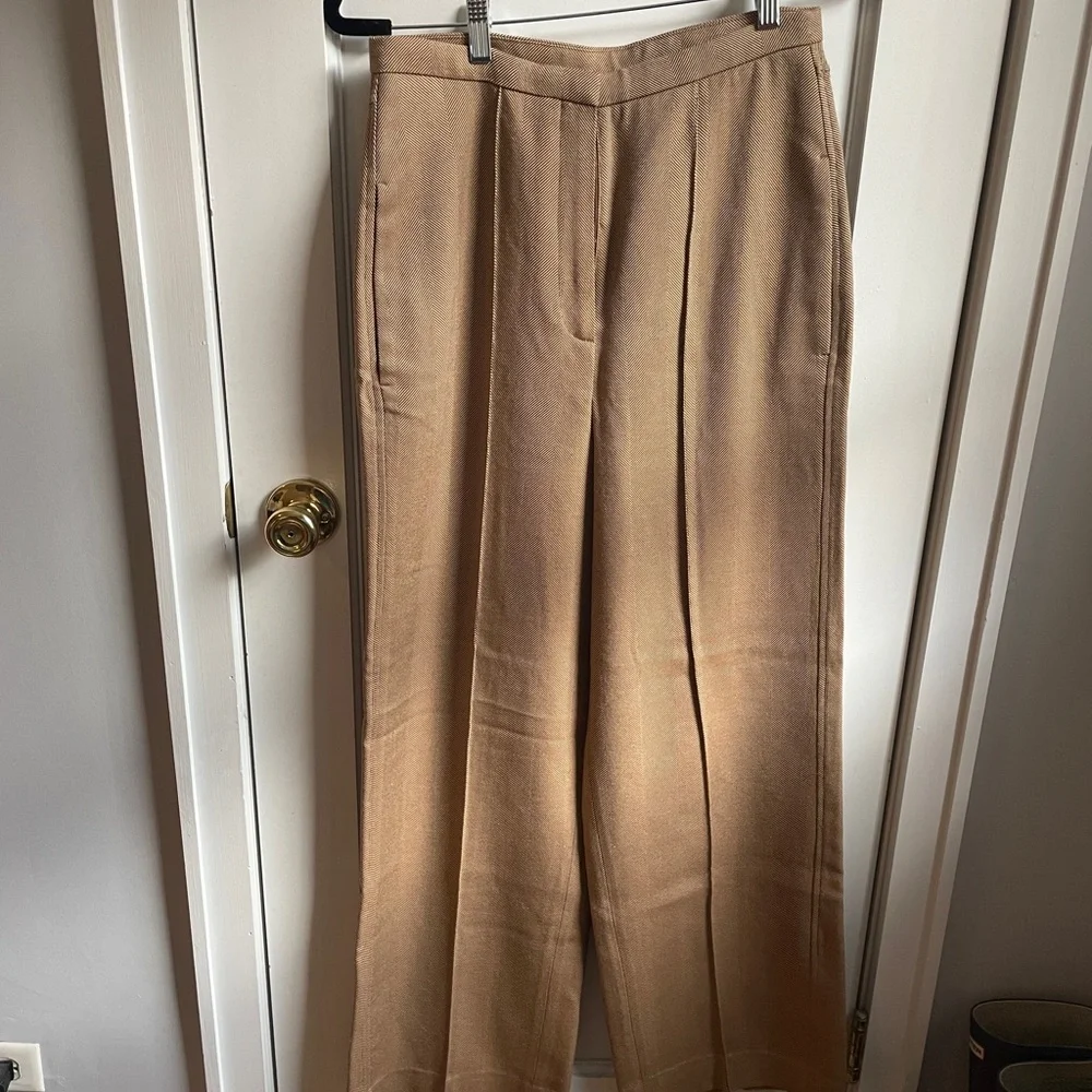 Elegant Tan Wide-Leg Trousers - Picture 1 of 3